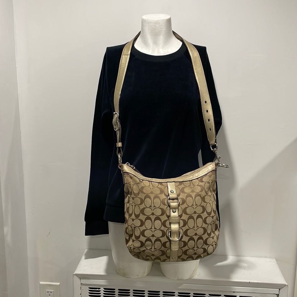 Coach signature shoulder bag